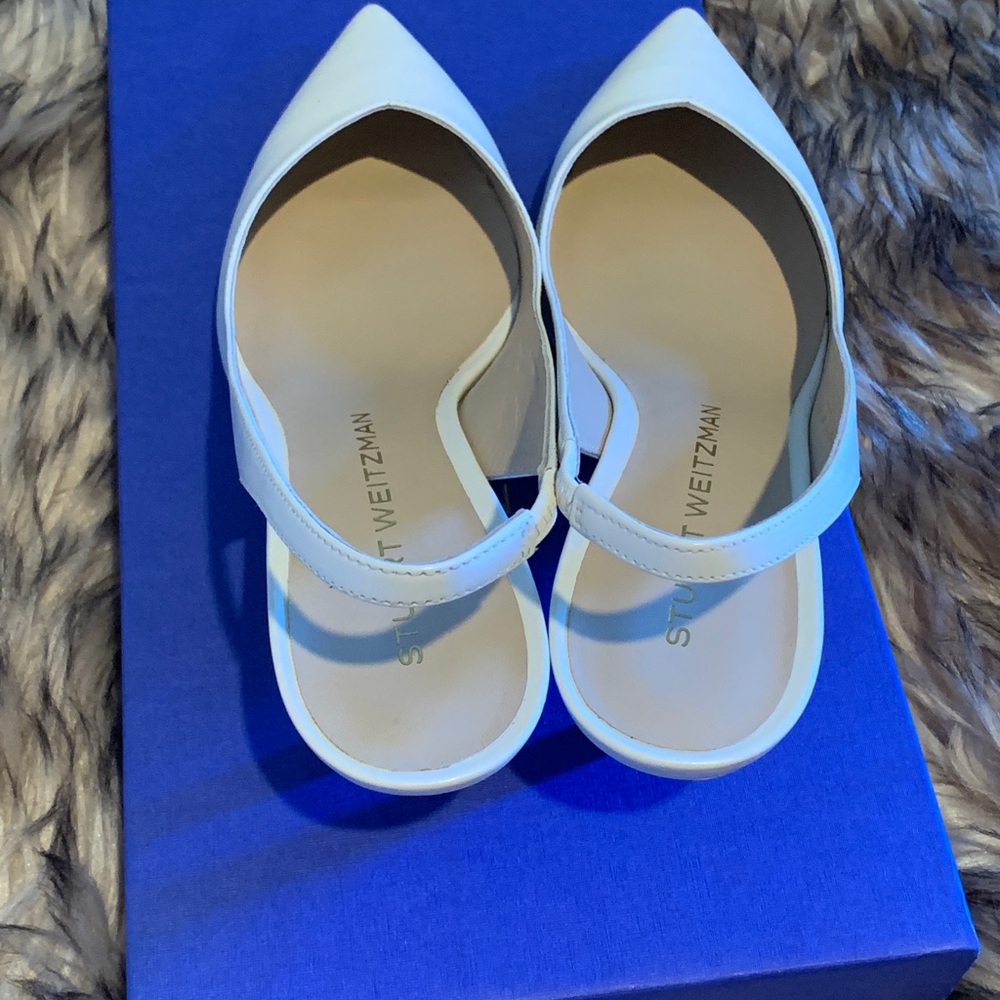 STUART WEITZMAN Eva 50 Slingback 
Color:Cream size 7B Original Box /No dust bag - Picture 7 of 11